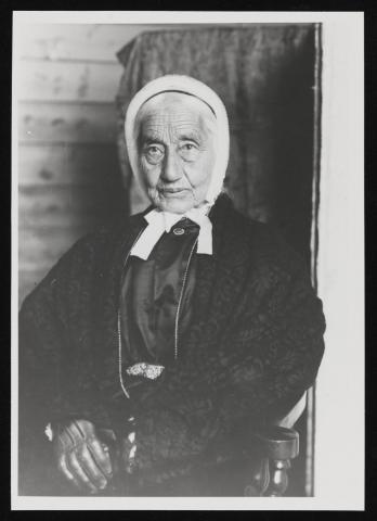 Black and white photograph of Anna Maria Fox late in her life.artist name, title of work, year of creation  b) © (copyright holder’s name), Photo © Tate  c) Mention CC-BY-NC-ND 3.0 (Unported)  d) Provide a link back to the work on the main Tate website