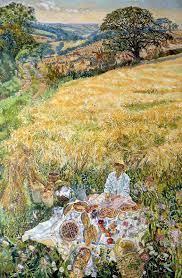 Harvest tea painting