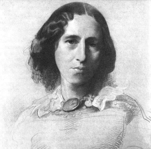 Pencil portrait of George Eliot